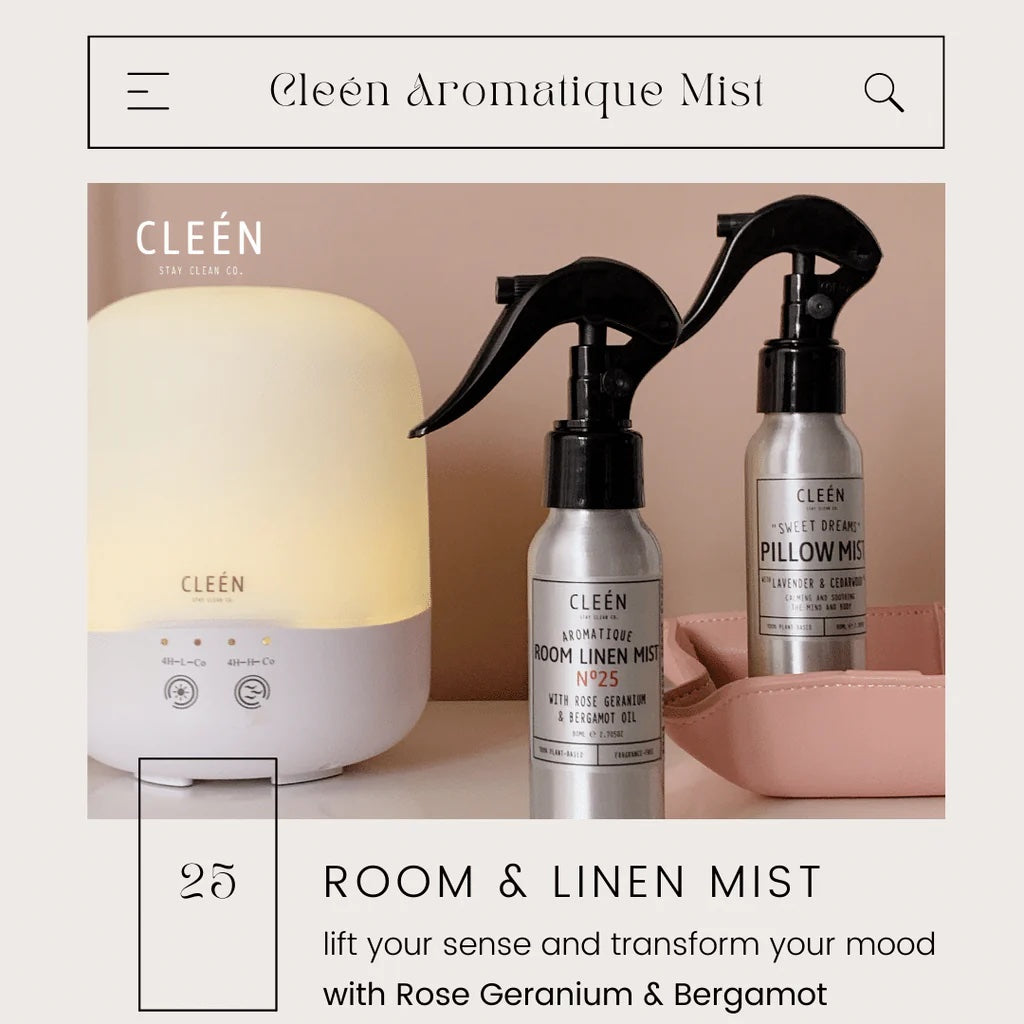 Aromatique Room Linen Mist N25 80ml Rose Geranium & Bergamot