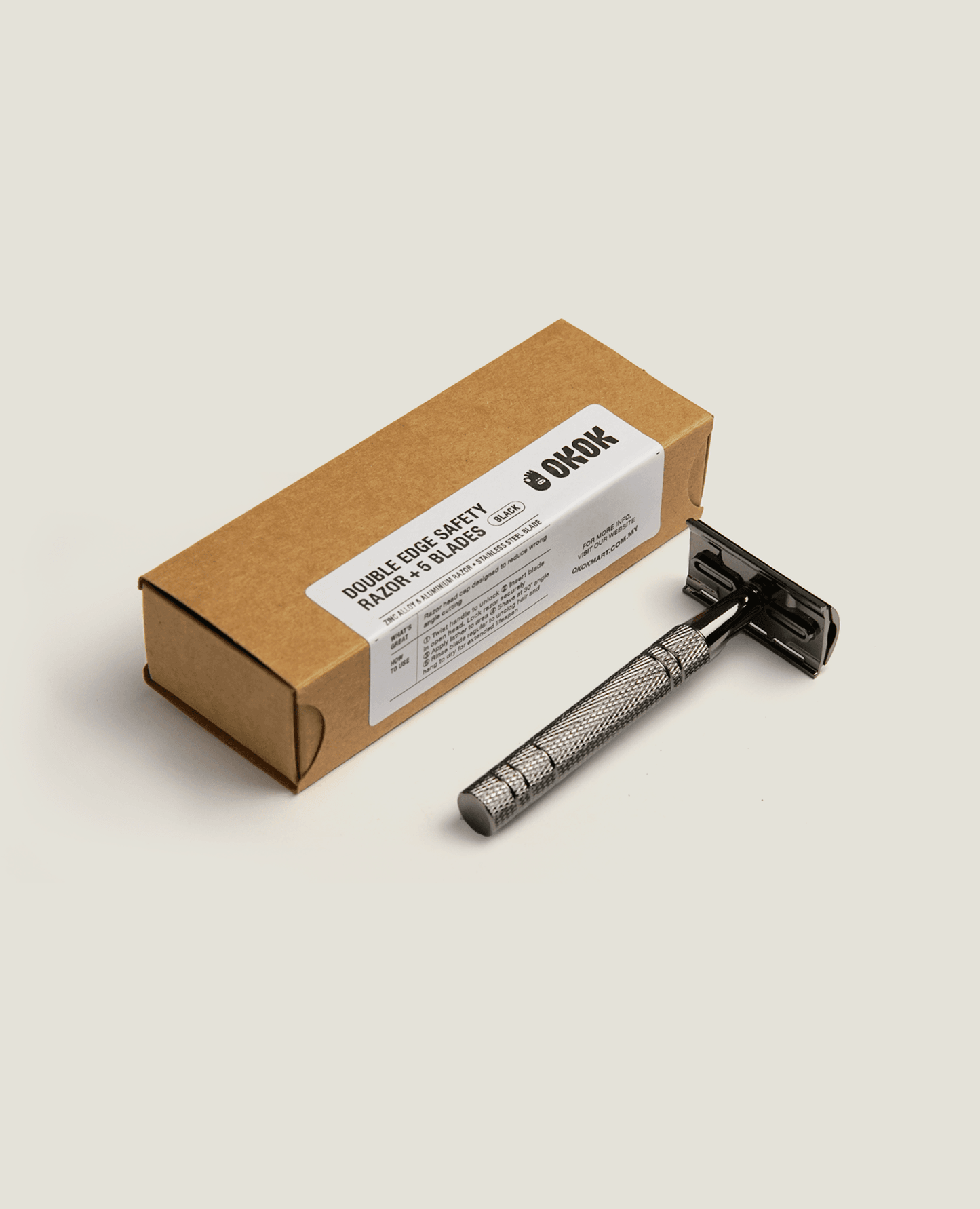 Double Edge Safety Razor + 5 Blades