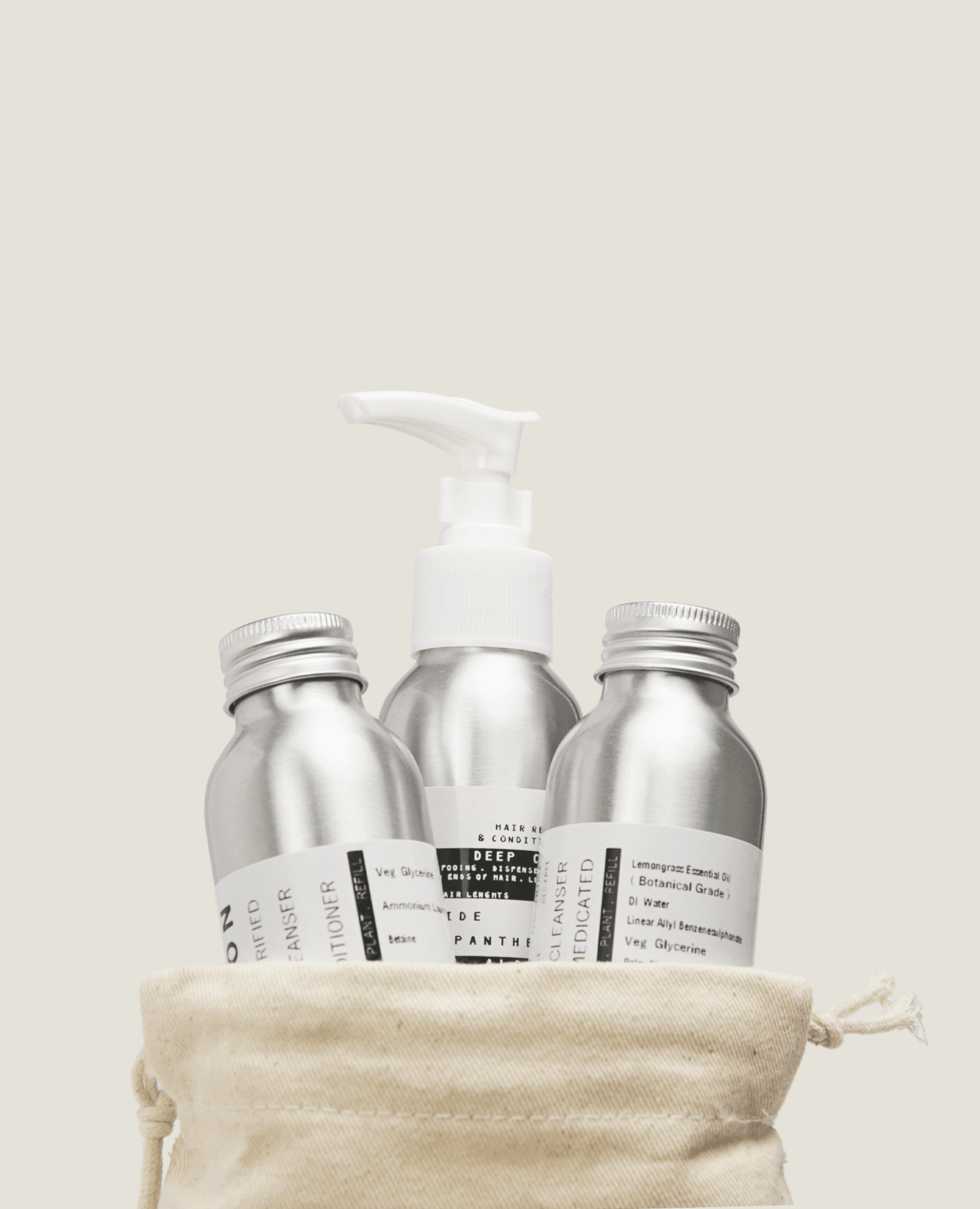Hair Cleanser Body Cleanser Hair Conditioner Travel Set 3x100ml