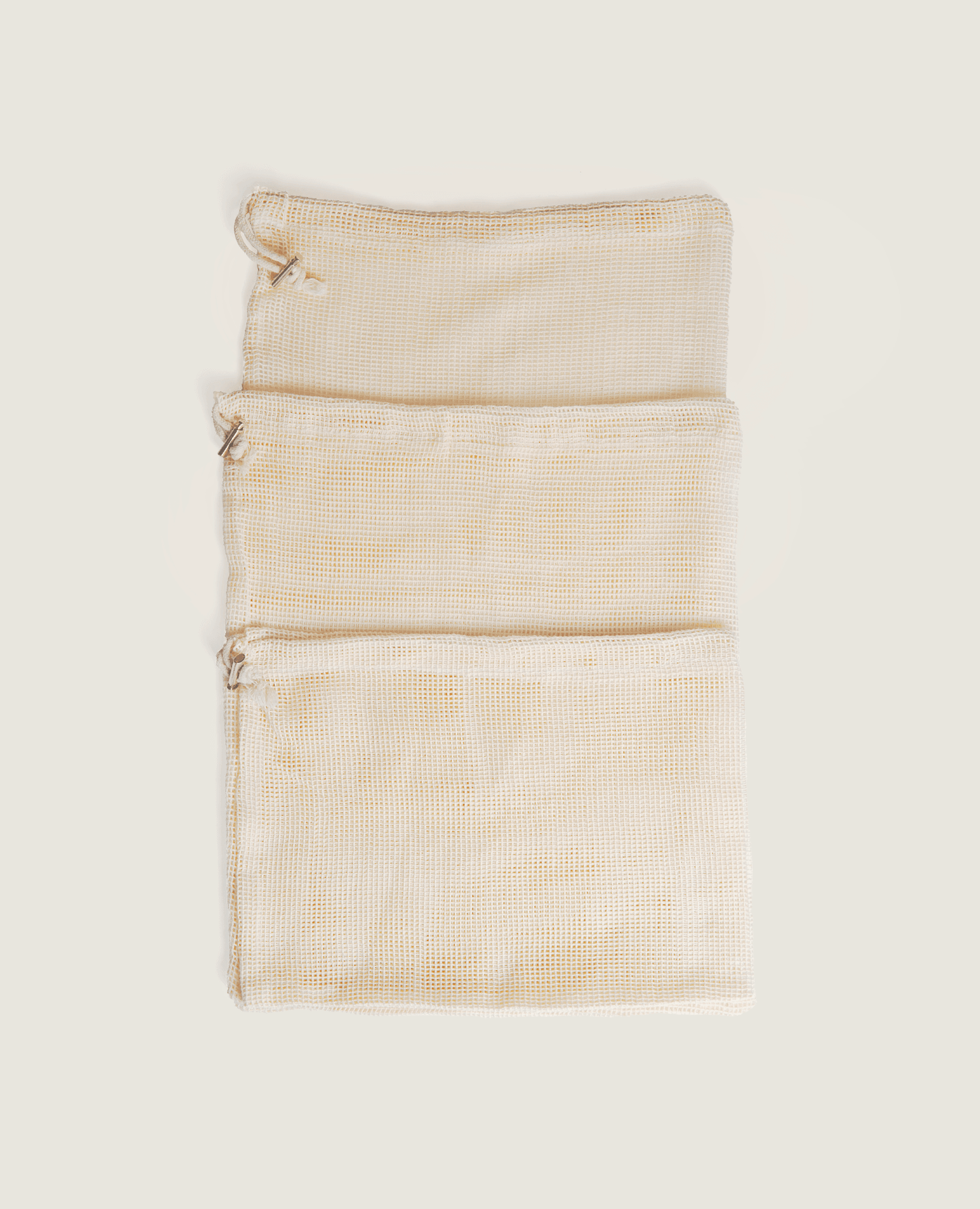 Reusable Cotton Mesh Bag Set 3 Pcs